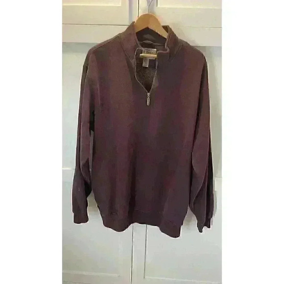 L.L. Bean Other - LL BEAN Mens LG-TALL 1/4 Zip Maroon Pullover Sweater